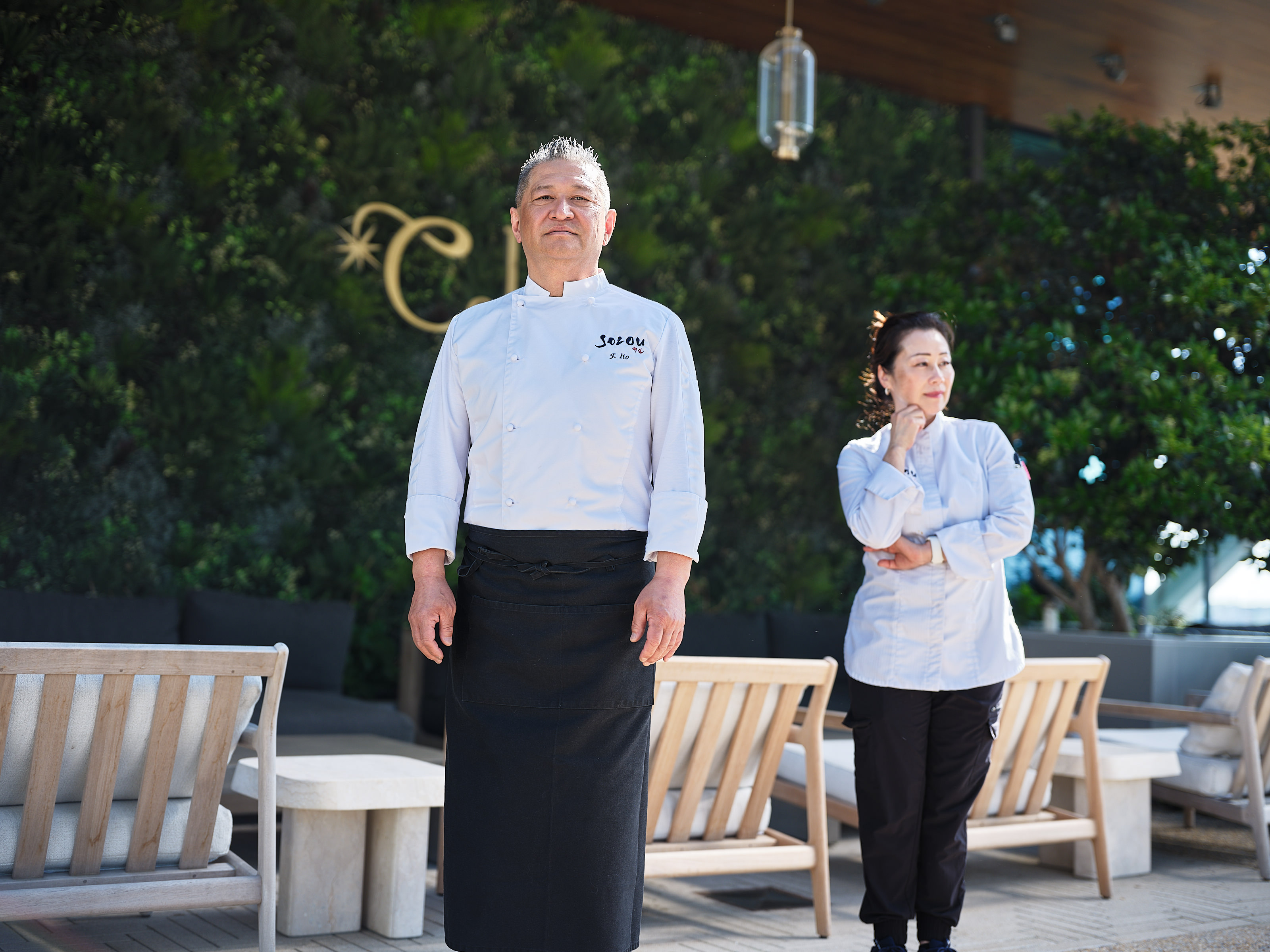 Chef Fuyuhiko Ito and Lisa Ito at Celestia